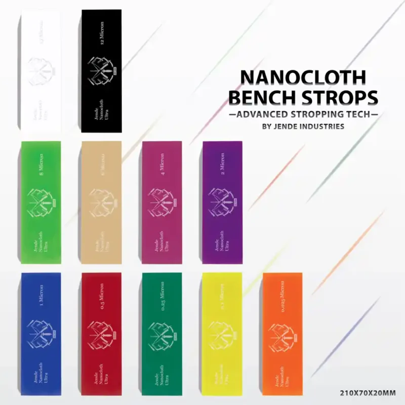 210×70 Jende Nanocloth Strop – Knife Sharpening Strop – Color Coded for Your Pleasure!