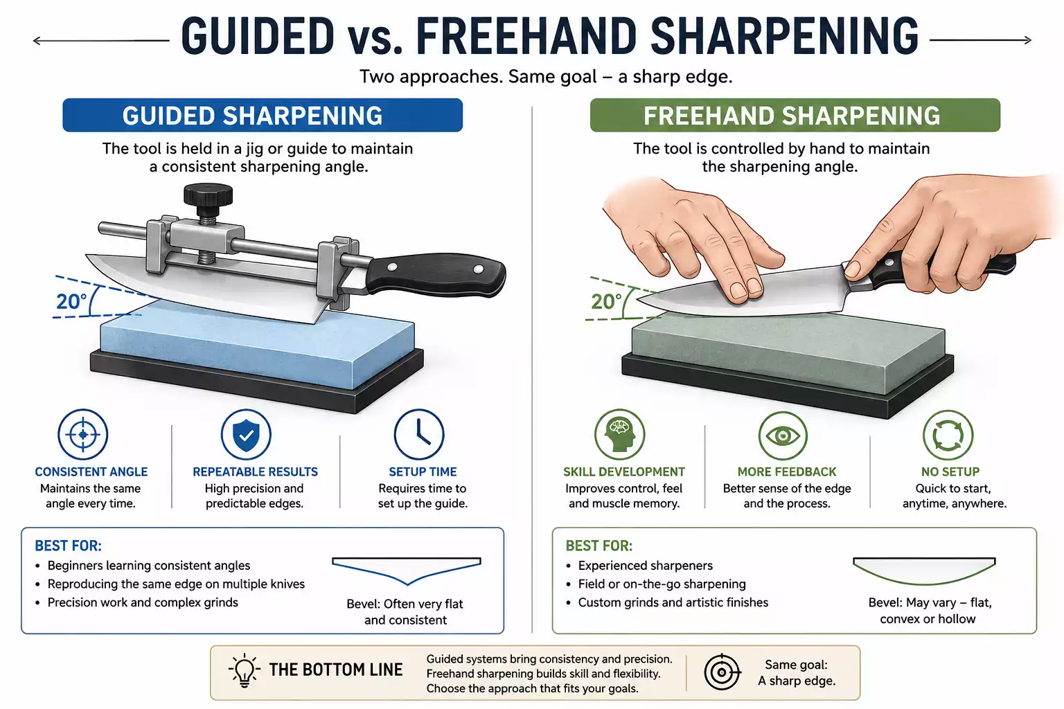 Guided vs. Freehand Sharpening: Choosing the Right Method